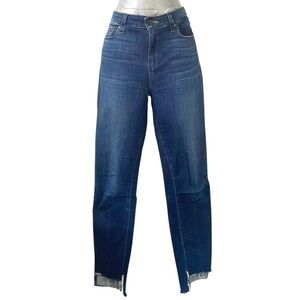 Paige verdugo ankle‎ Naples jeans Blue Womens Sz 31 Raw Hem Shark Bite